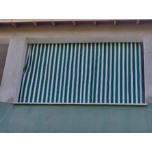 Markahil Her Ölçüde Enxboy Seçenekli Bağcıklı Çizgili Balkon Perdesi Balkon Brandası