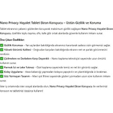 Hegitech X30 10.1'' Tablet Hayalet Ekran Koruyucu Privacy Nano Ekran Koruyucu