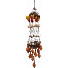 Deniz Kabuğu Çiftli Hindistan Cevizi Rüzgar Çanı