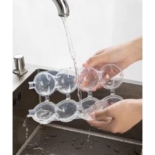 Ozcmax 4 Bölmeli Küre Buz Topu Kalıbı - Yuvarlak Buz Topu