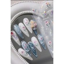 Misyul Tırnak Sticker Protez Tırnak Kalıcı Oje Süsleme, Nail Art Sticker