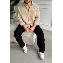 Livio Ferri Tap Erkek Oversize Pamuk Gömlek