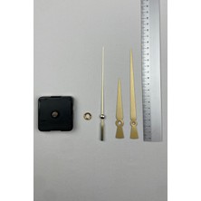 Saat Mekanizması, Akar Sessiz Duvar Saati Mekanizması, 14 mm Şaft, Akrep-Yelkovan-Saniye-(Askısız)