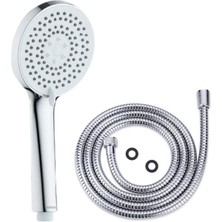 4 Fonksiyonlu Duş Başlığı Seti En Yüksek Basınca Dayanıklı Örgülü Su Tasarruflu 150CM Spiral Hortum