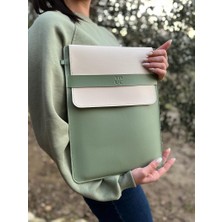 MacBook Pro, Air ve Diğer Uyumlu Laptop Kılıfı 13’ 14’ 15' Inç Notebook Vegan Suni Deri Çanta