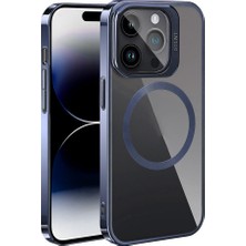 Zore Apple iPhone 15 Pro Max Kılıf Magsafe Wireless Şarj Özellikli Standlı Klon KAPAK-LACIVERT-86804