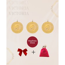 Victoria Gold 3 Adet Yarım Altın - Yeni Tarihli 2026 (Kulplu)