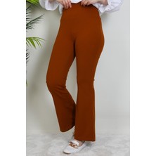 Beli Lastikli Ispanyol Pantolon Hardal