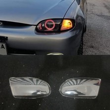 Hyundai Accent Yumurta Kasa Şeffaf Far Camı 1998> Sağ-Sol