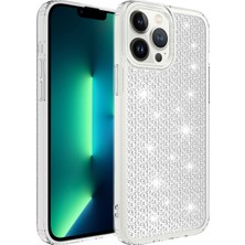 Zore Apple iPhone 13 Pro Kılıf Airbagli Parlak Tasarımlı Snow Kapak-Renksiz