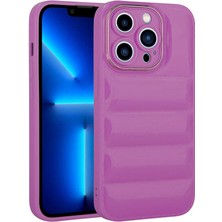 Zore Apple iPhone 13 Pro Uyumlu Kamera Korumalı Parlak Airbag'li Galya Kapak-Mor