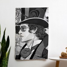 Viktorya Dönemi Beyefendi Klasisizm ve Pop Art Füzyon Duvar Örtüsü -  Pamuk Sırt ve Polyester