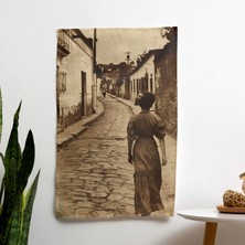 Frida Kahlo Tarzı  Duvar Örtüsü - Süblimasyon Baskılı Canlı Ranforce Kumaş - Yatak Odası,