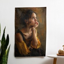 Johannes Vermeer  Duvar Örtüsü -  Pamuk Sırt, Polyester Ön - Canlı Renkler, Yatak Odası,