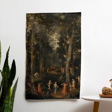 Raffaello Sanzio'dan Ilham Alan Modern Sanat Duvar Örtüsü | Canlı Süblimasyon Baskı |