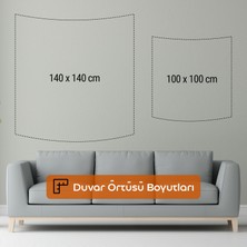 Bohem Mistik Orman Duvar Örtüsü – Canlı Renkler,  Pamuk Sırt