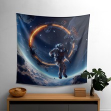 Astral Yolculuk Duvar Örtüsü - Canlı Süblimasyon Baskılı  Pamuk ve Polyester Kumaş - Modern