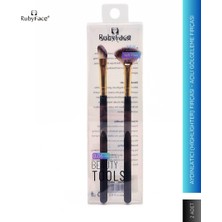 Rubyface 2'Li Makyaj Fırça Seti - Aydınlatıcı (Highlighter) Fırça & Açılı Gölgeleme Fırça Seti