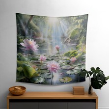 Modern Zen Bahçesi  Duvar Örtüsü |  Pamuk Sırt | Ranforce Kumaş | Sertifikalı | Canlı