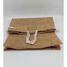 İstanbul Sandalet 1 Adet 25 x 30 x 10 cm Büzgülü ve Askılı Alışveriş Pazar Torbası Doğal Jut Torba Jüt Bez Torba Yaz Okulu Torbası Fuar Promosyon Çanta Torba Katalog Torbası Istanbul Sandalet