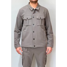 Erkek Modern Fermuarlı Üst 24720 Vizon
