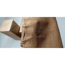 İstanbul Sandalet 1 Adet 25 x 30 x 10 cm Çok Amaçlı Büzgülü ve Askılı Alışveriş Pazar Torbası Doğal Jut Jüt Bez Torba Yaz Okulu Torbası Fuar Promosyon Çanta Torba Katalog Torbası Istanbul Sandalet