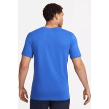 Nike Dri-Fit Running Trail Mavi Erkek Spor Tişört