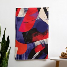 Andy Warhol Duvar Örtüsünden Geometrik Şekiller -  Pamuk Sırt, Canlı Renkler, Süblimasyon