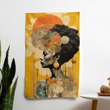 Afro Çeşitlilik  Duvar Örtüsü -  Pamuk Sırt, Ranforce Kumaş, Canlı Renkler - Yatak Odası,