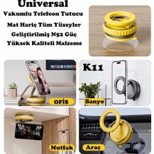 M.TK Moveteck Tüm Cihazlar ile Uyumlu Magsafe Vakumlu Telefon Tutucu 360° Oynar Başlıklı Sökülebilir Mıknatıslı Araç Içi Tutucu - K11