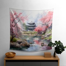 Zen Bahçesi  Duvar Sanatı - Süblimasyon Baskı Kumaş Duvar Asma Örtü