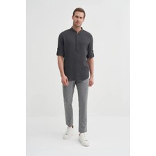 Cazador Regular Fit Pamuklu Müslin Uzun Kol Gömlek
