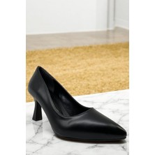 Massima Y0125 Siyah Kadın Stiletto Tam Ortopedik Kadın Topuklu Ayakkabı