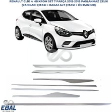 Ebal Oto Renault Clio 4 Hb Krom 3'lü Seti  2012-2018 Arası P.çelik