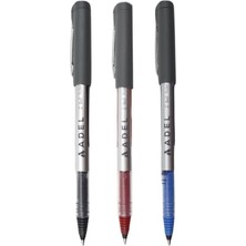 Adel Z-Ball Roller Kalem 0.7 mm Siyah-Kırmızı-Mavi 3'lü