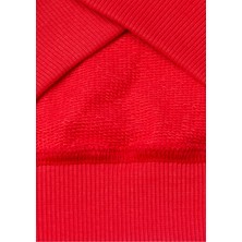 United Colors Of Benetton Erkek Çocuk Kırmızı Benetton Logo Baskılı Bisiklet Yaka Sweatshirt