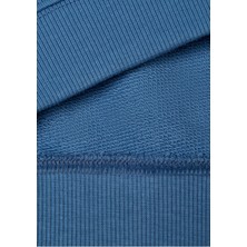 United Colors Of Benetton Erkek Çocuk Havacı Mavi Benetton Logo Baskılı Bisiklet Yaka Sweatshirt