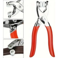 Ozcmax Metal 200 Adet Paslanmaz Çelik Çıtçıt ve Pense Seti Makinesi Kuş Gözü Pensesi Bebek Elbise Çıtçıt Montaj Seti