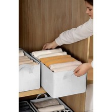 1 Adet Beyaz Dolap Içi Düzenleyici Raf Düzenleyici Saklama Katlanabilir Kıyafet Organizeri 45X25X20