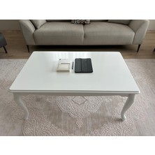 Home Başaran Mobilya Üst Kalite 70 x 110 Mdf 1. Sınıf Lake Boyalı Beyaz Orta Sehpa