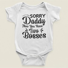 Sevbano Kusura Bakma Baba Artık Iki Patronun Var Yazılı Pamuklu Yumuşak Unisex Çıtçıtlı Body Zıbın