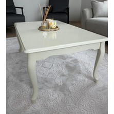 Başaran Mobilya Üst Kalite 70X110 1. Sınıf Lake Boyalı Krem Orta Sehpa