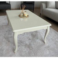 Başaran Mobilya Üst Kalite 70X110 1. Sınıf Lake Boyalı Krem Orta Sehpa