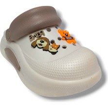 Akınalbella Akınal E468.Z.0003-25 Figürlü Anatomik Sabo Terlik Beyaz Camel 36-40