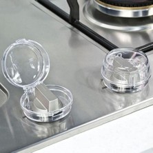 Ozcmax 4 Lü Set Ocak- Fırın Düğme Koruyucu Kilitli Güvenlik Kapakları