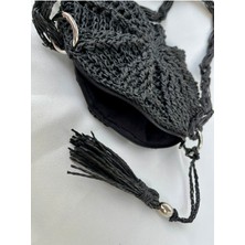 Dna Moda Makaron Çanta / Hasır Çanta / Bohem Çanta / El Örgüsü Hasır Çanta / Kağıt Ip Çanta