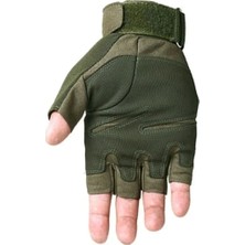 Mysia Outdoor Taktik Kısa Haki Kemiksiz Eldiven Asker Polis Motosiklet Bisiklet Eldiveni