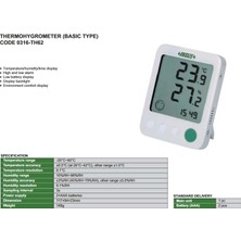 Insize 0316-TH62 Termohigrometre (Basit Model) Sd