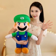 Elifeshop Ithal Kumaş Xl Boy Efsane Süper Mario Kardeşler Mario Luigi Peluş Oyuncak Uyku & Oyun Arkadaşı 50 cm