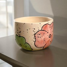 Q Collection Renkli Çiçekli Seramik Kupa Bardak/fincan